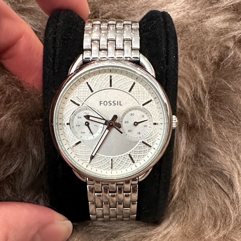 Fossil Silver Chronograph Watch
